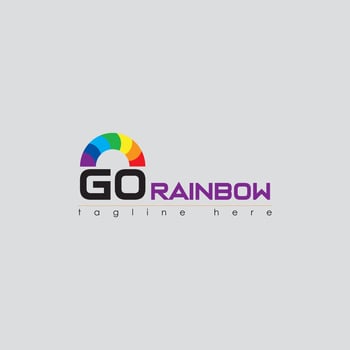 Go Rainbow colorful logo vector