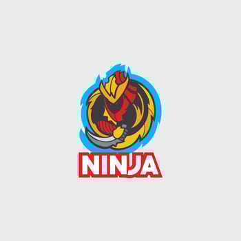 Colorful Ninja Logo eps vector