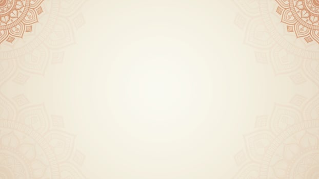 Simple Blank Traditional Artistic Mandala Plain Horizontal Background with Subtle Colors vector