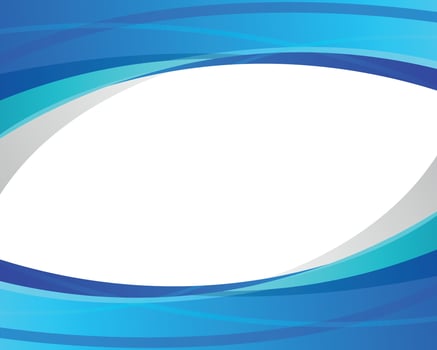 Abstract blue gradient stripes border modern background vector