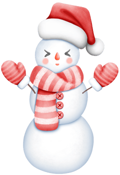 Cute Watercolor Snowman wearing a red hat. Illustration for Winter and Christmas Celebrations png