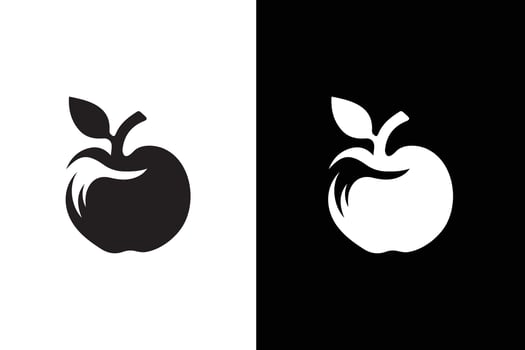 Apple icon illustration. Apple Icon Flat Graphic Design vector