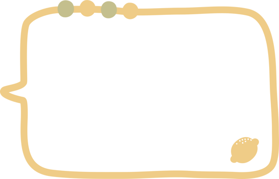 Hand draw doodle minimal lemon speech bubble balloon, icon sticker memo keyword planner text box banner png