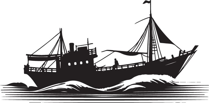 Big Water Ship Art vector
