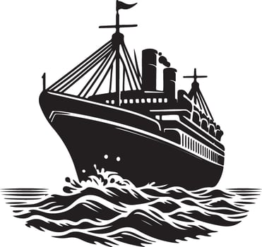 Water ship icon vector
