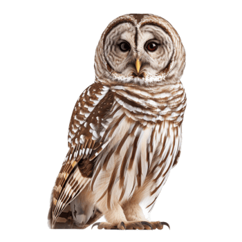 A Barred Owl with Sharp Talons and Intense Eyes png