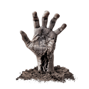 Decaying Hand Emerging from Soil png
