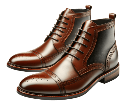 Brown leather boots stylish boot leather footwear transparent background png