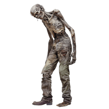 A Decaying Zombie in Jeans and Boots png
