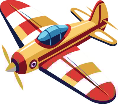 Vintage airplane flying in a clear blue sky vector