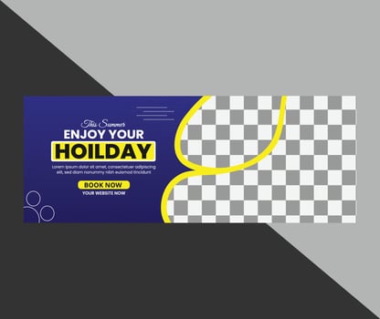 travel roll up banner design and enjoy your picnic vector