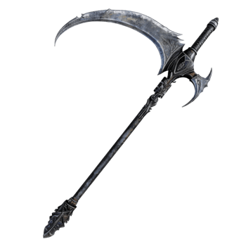 Ornate, Curved, and Sharp Metal Weapon png