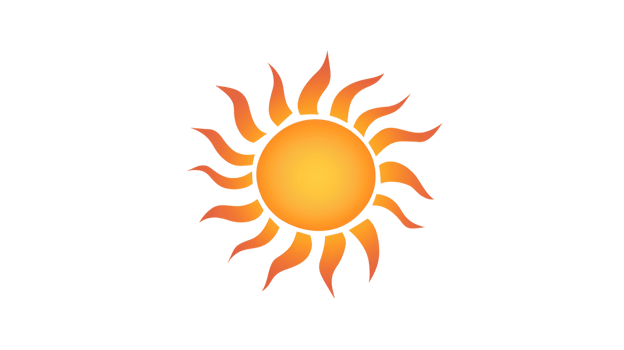 The Sun Logo Illustration Design Icon No Background png