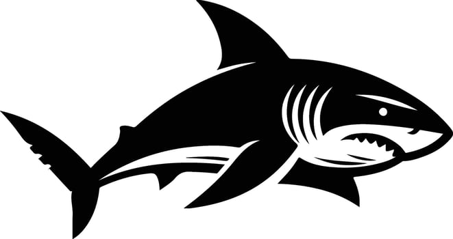 shark black illustration vector