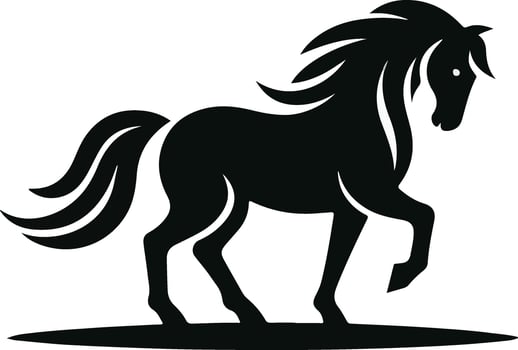horse black illustration vector