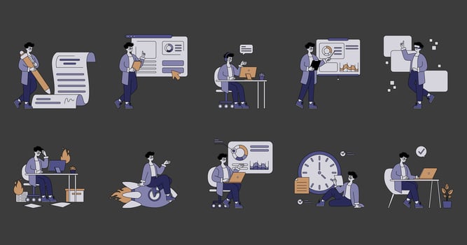 Business Man. Flat Illustration vector