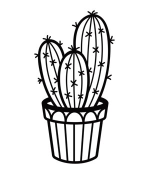 Cactus outline plant png