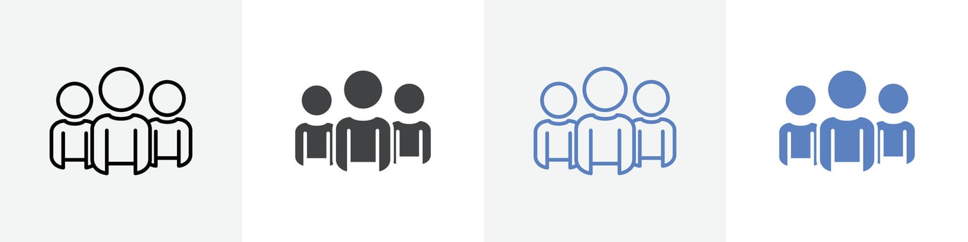 group icon set use for web ui or app vector