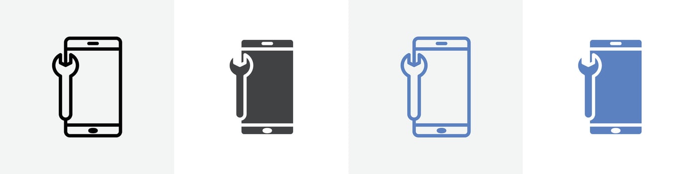 mobile repair icon set use for web ui or app vector