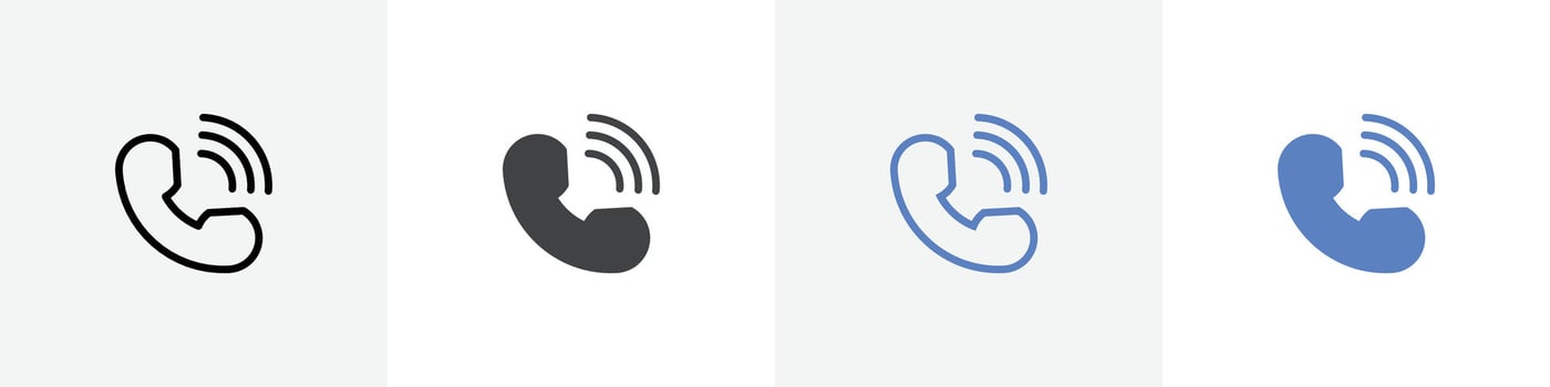 phone icon set use for web ui or app vector