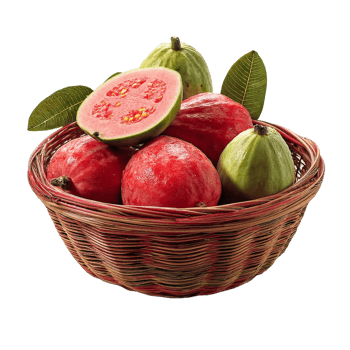 Guava Basket Isolated On A Transparent Background png