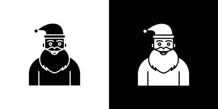 Santa Claus icon Outline sign symbol set vector