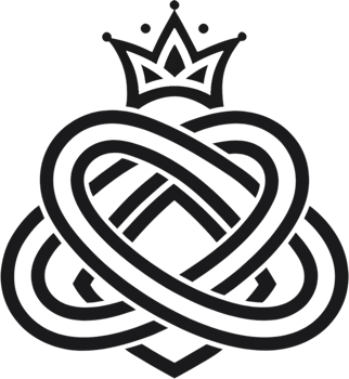 Traditional Irish Coronet Black Knotwork Stencil. . png