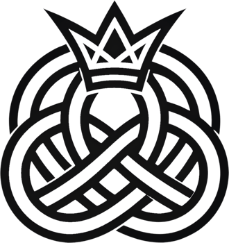 Intricate Black Celtic Knot Crown Clipart. . png