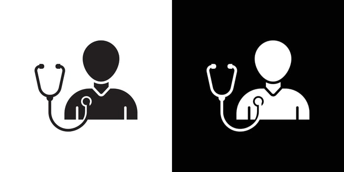 Medical check-up icon Thin line flat illustration vector