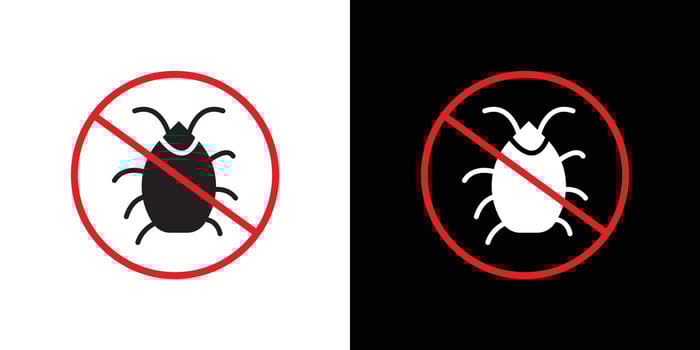 Pest control icon Thin line flat illustration vector
