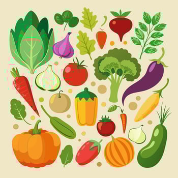 vegetable icon collection illustration vector