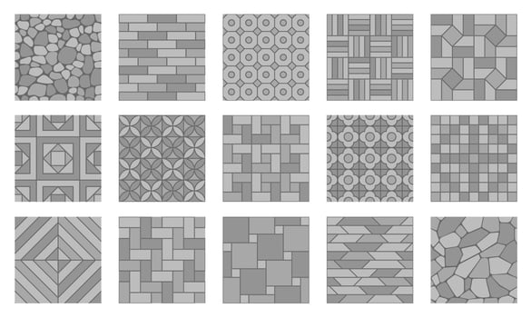 Grey stone pavement seamless pattern backgrounds vector
