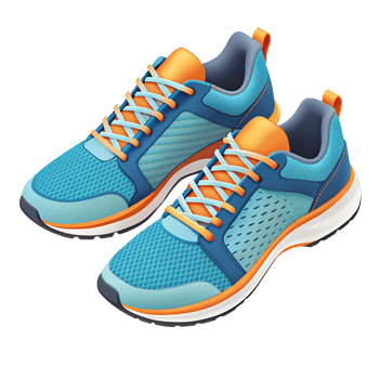 Running shoes, isometric, isolated on a transparent background png