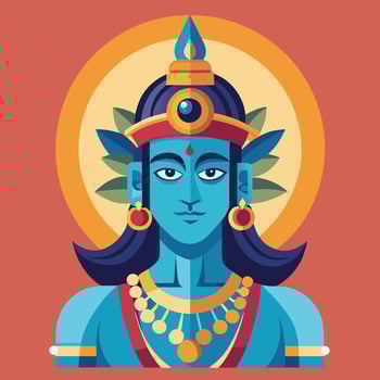 illustration of god brahma vector