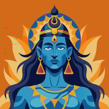 illustration of god shiva vector
