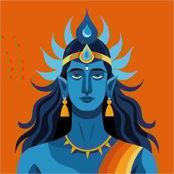 icon of god shiva vector