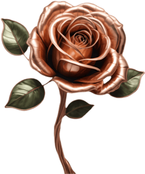 Gorgeous Shiny Copper Rose for Invitations. . png
