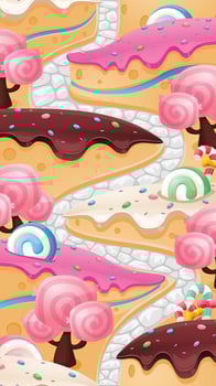 Candy Land Chocolate Vertical Game Background vector