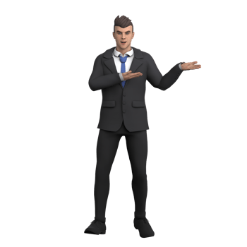 A Legal Expert. A male lawyer stands with both arms facing to the left as if making a hand gesture indicating a detailed presentation. Male Lawyer png