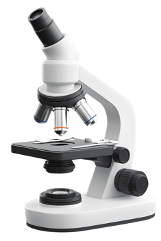 Precision Microscope 3D Icon for Advanced Scientific Exploration png