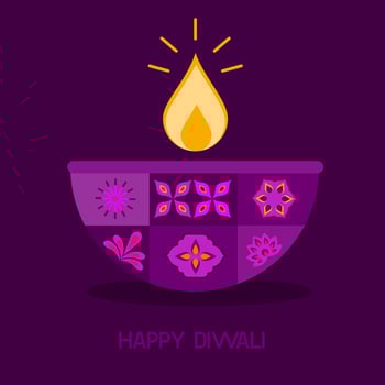 Happy Diwali, festival of light. Poster, banner and social media template. Modern concept geometric minimalist design. design vector