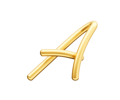 3d Golden Shiny Capital Letter A Alphabet A Rounded Inflatable Font 3d Illustration png