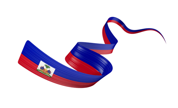 3d Flag Of Haiti 3d Wavy Shiny Haiti Ribbon Flag 3d Illustration png