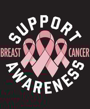 T-shirt Join the Fight- Support Breast Cancer Awareness. vector