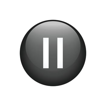 Pause black button icon sign. illustration vector