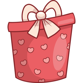Holiday gift box with bow png