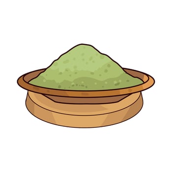 illustration of Premium Matcha Tea Powder vector
