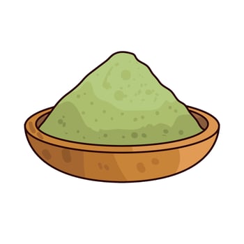 illustration of Nutrient-Rich Matcha Powder vector