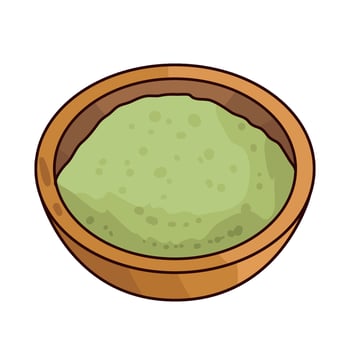 illustration of Fresh Matcha Tea Powder vector