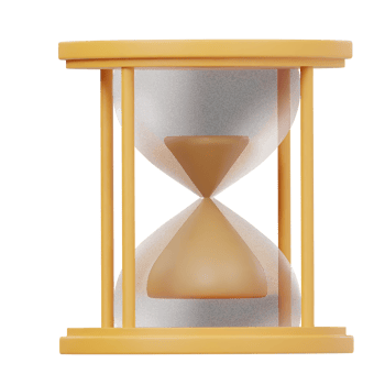 Sand clock icon render illustration png